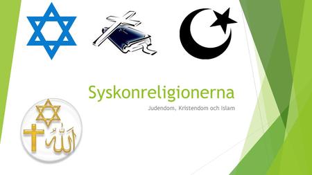Judendom, Kristendom och Islam