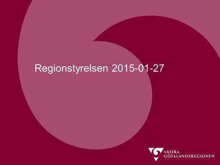 Regionstyrelsen 2015-01-27.