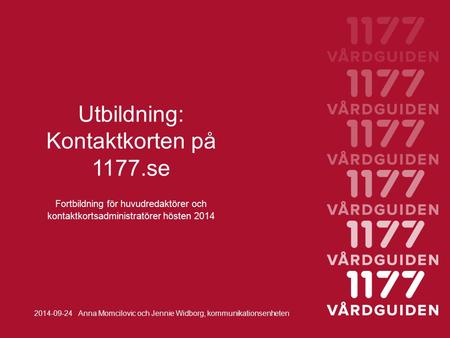 Utbildning: Kontaktkorten på 1177.se