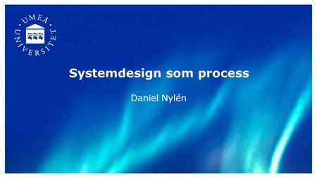 Systemdesign som process