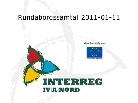 Rundabordssamtal 2011-01-11 Gränslösa möjligheter.