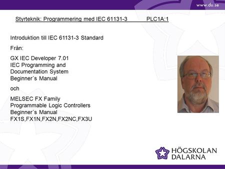 Styrteknik: Programmering med IEC PLC1A:1