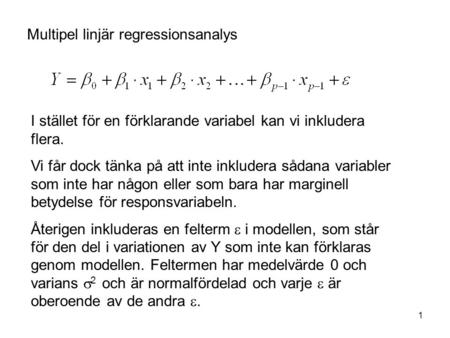 Multipel linjär regressionsanalys