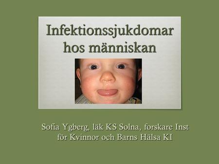 Infektionssjukdomar hos människan