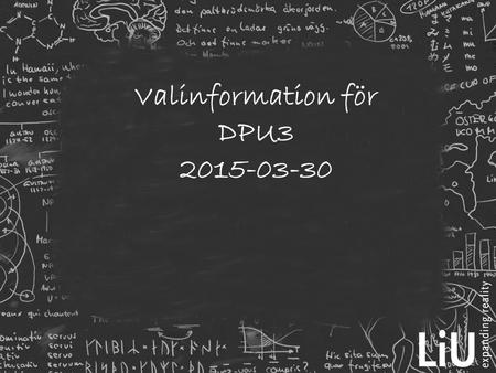 Valinformation för DPU