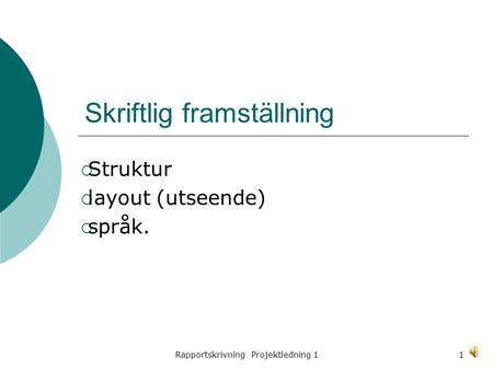 Skriftlig framställning