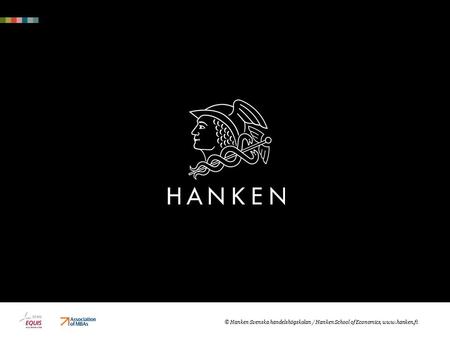 © Hanken Svenska handelshögskolan / Hanken School of Economics, www.hanken.fi.