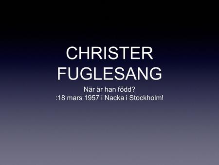 :18 mars 1957 i Nacka i Stockholm!