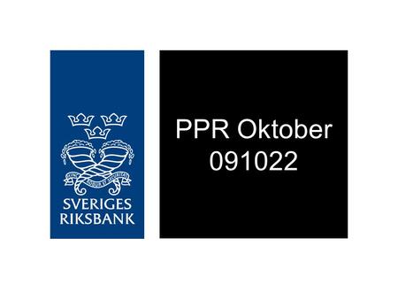 PPR Oktober 091022. Diagram 1.1. Reporänta med osäkerhetsintervall Procent, kvartalsmedelvärden Källa: Riksbanken.