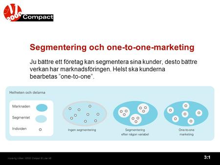 Segmentering och one-to-one-marketing