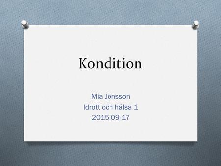 Mia Jönsson Idrott och hälsa