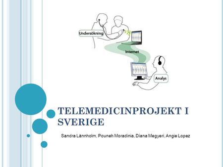 TELEMEDICINPROJEKT I SVERIGE Sandra Lännholm, Pouneh Moradinia, Diana Megyeri, Angie Lopez.