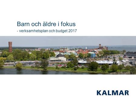 1 Barn och äldre i fokus - verksamhetsplan och budget 2017.
