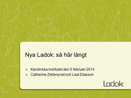Nya Ladok: så här långt »Karolinska institutet den 5 februari 2014 »Catherine Zetterqvist och Lisa Eliasson.