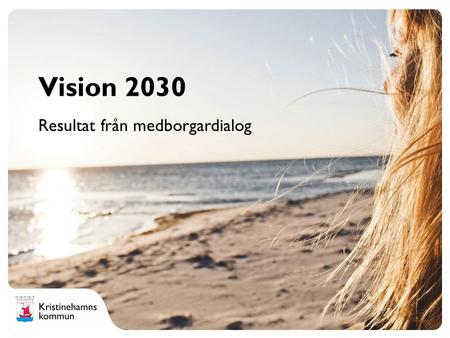 Vision 2030 Resultat från medborgardialog. En vision i sitt sammanhang (schematisk) Vision 2030 Prioriterat område 1 Prioriterat område 3 Prioriterat.