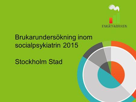 Brukarundersökning inom socialpsykiatrin 2015 Stockholm Stad.