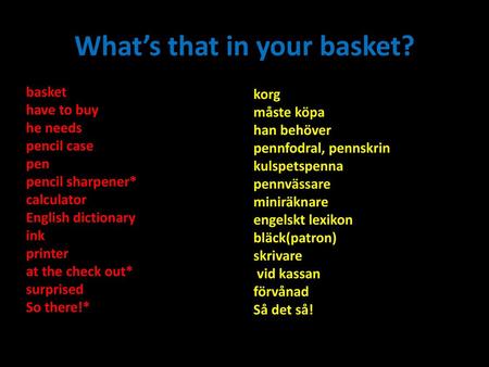 What’s that in your basket?