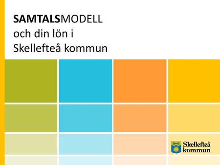 SAMTALSMODELL och din lön i Skellefteå kommun