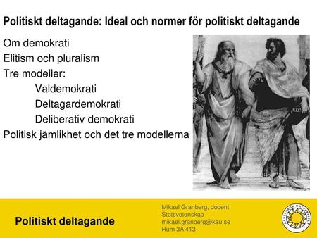 Politiskt deltagande: Ideal och normer för politiskt deltagande