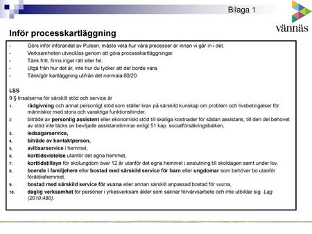 Inför processkartläggning