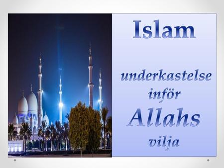 Islam underkastelse inför Allahs vilja