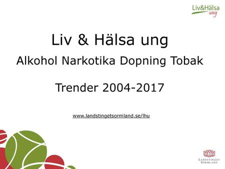 Liv & Hälsa ung Alkohol Narkotika Dopning Tobak Trender
