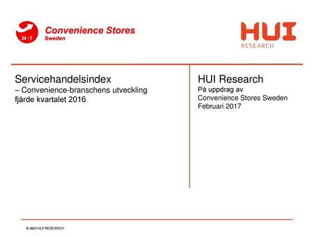 Servicehandelsindex HUI Research