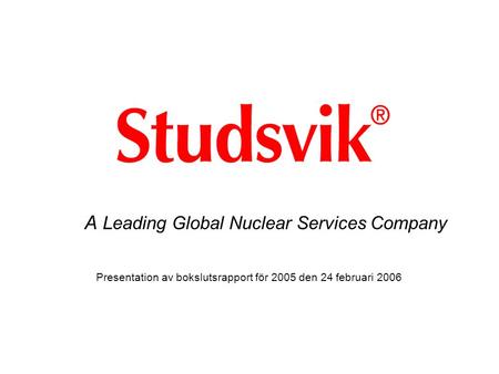 A Leading Global Nuclear Services Company
