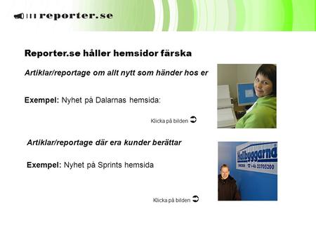 Reporter.se håller hemsidor färska