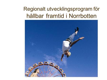 Regionalt utvecklingsprogram för hållbar framtid i Norrbotten