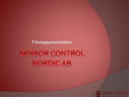 Sensor control nordic ab