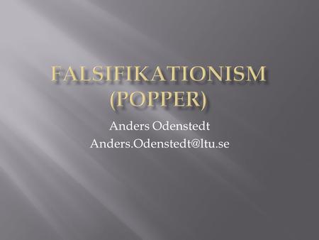 Falsifikationism (Popper)