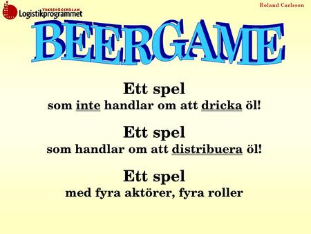 BEERGAME Ett spel som inte handlar om att dricka öl!