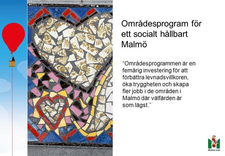 Områdesprogram för ett socialt hållbart Malmö