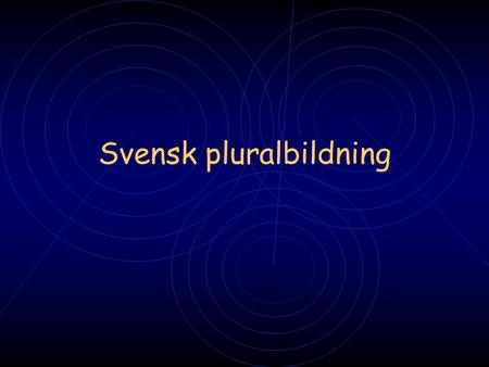 Svensk pluralbildning