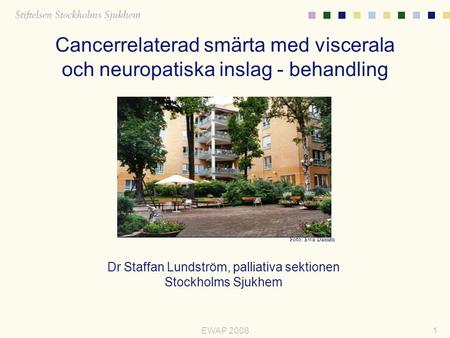 Dr Staffan Lundström, palliativa sektionen