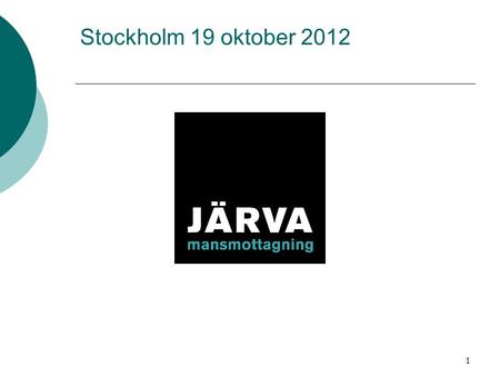 Stockholm 19 oktober 2012.