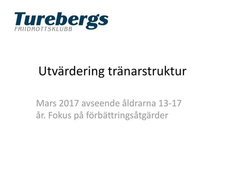 Utvärdering tränarstruktur