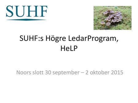 SUHF:s Högre LedarProgram, HeLP