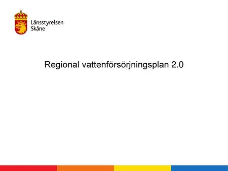 Regional vattenförsörjningsplan 2.0