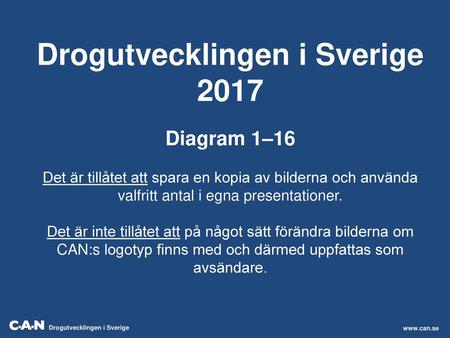 Drogutvecklingen i Sverige 2017