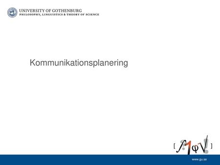 Kommunikationsplanering