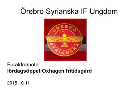 Örebro Syrianska IF Ungdom
