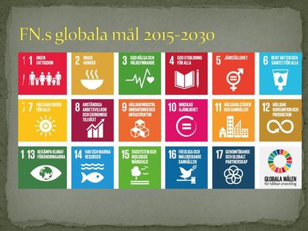 FN.s globala mål 2015-2030.
