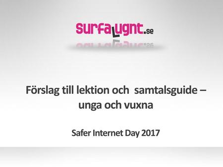 Hej och välkommen till det här diskussionsunderlaget.