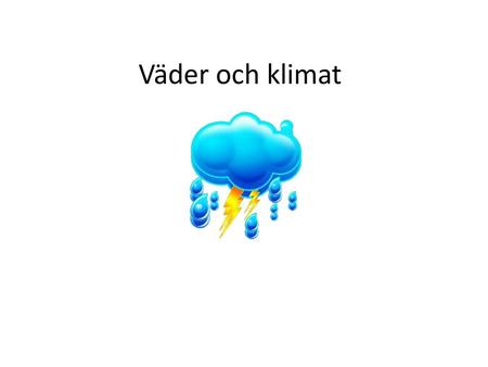 Väder och klimat.