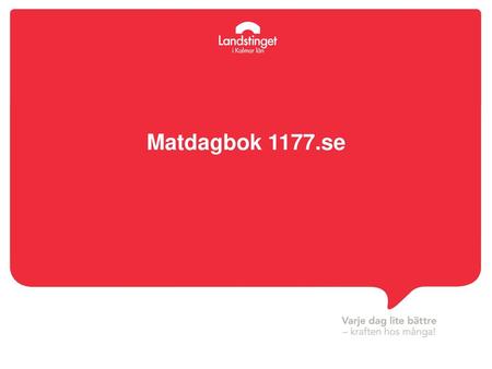Matdagbok 1177.se.