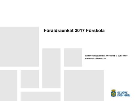 Föräldraenkät 2017 Förskola