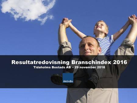 Resultatredovisning Branschindex 2016