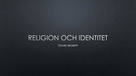 Religion och identitet